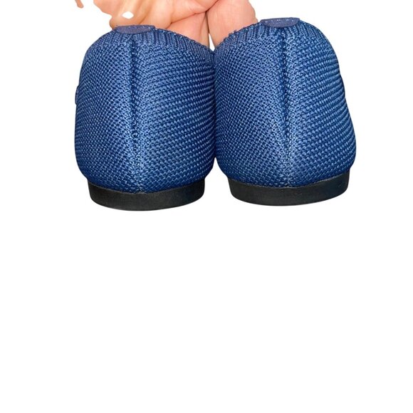 VIVAIA Aria Womens Size 39 Navy Blue Knit Pointed Toe Ballet Flats Casual - Picture 4 of 8